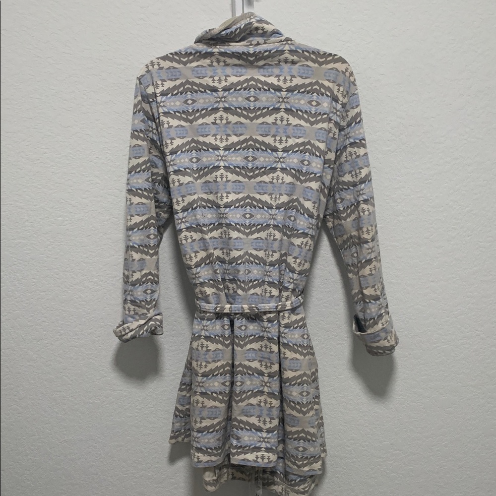Pendleton Gray Blue Boho Southwestern Print Robe Size XL - Picture 5 of 7